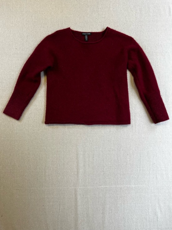 Eileen Fisher Sweaters - Eileen Fisher Red Cashmere Blend Sweater Women’s Small Crew Neck